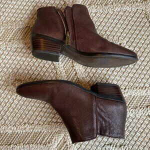 Sam Edelman Petty Real Brown Leather Ankle Boots 7.5 – Classic Chelsea Boot Styl